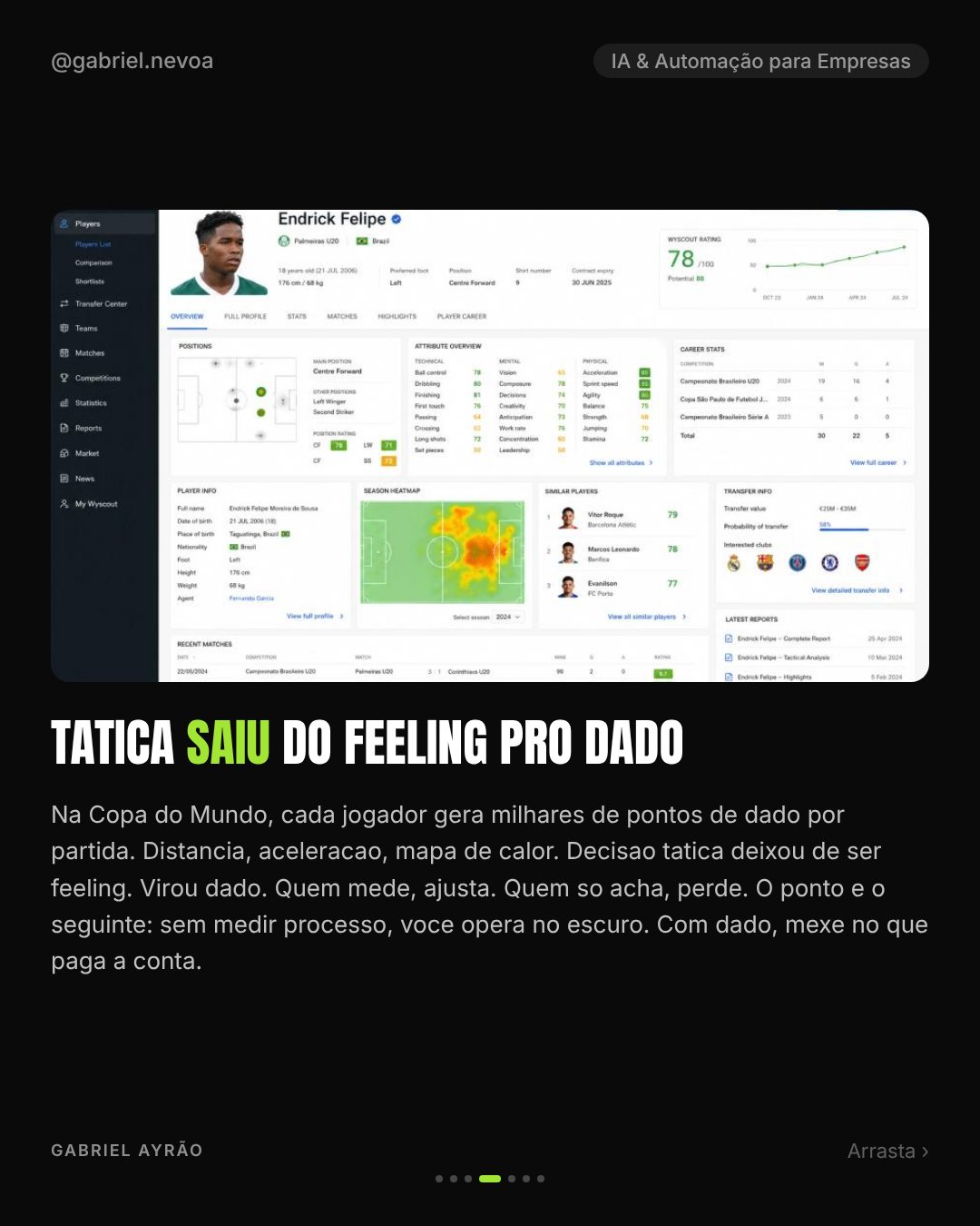 Post real gerado no Content Machine