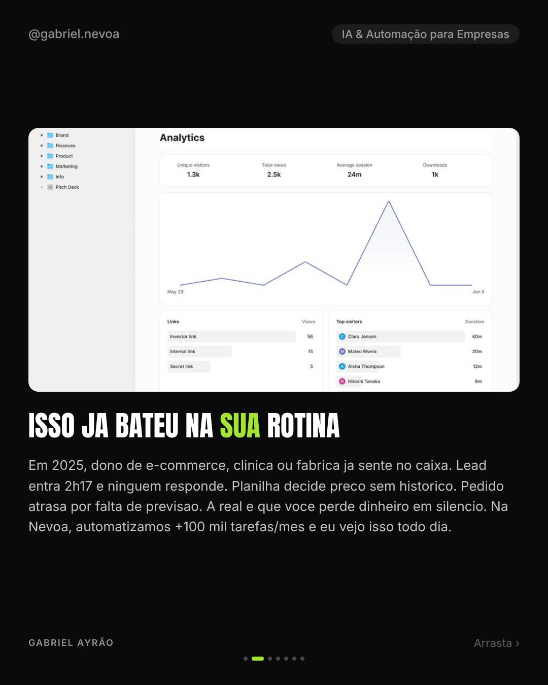 Post real gerado no Content Machine